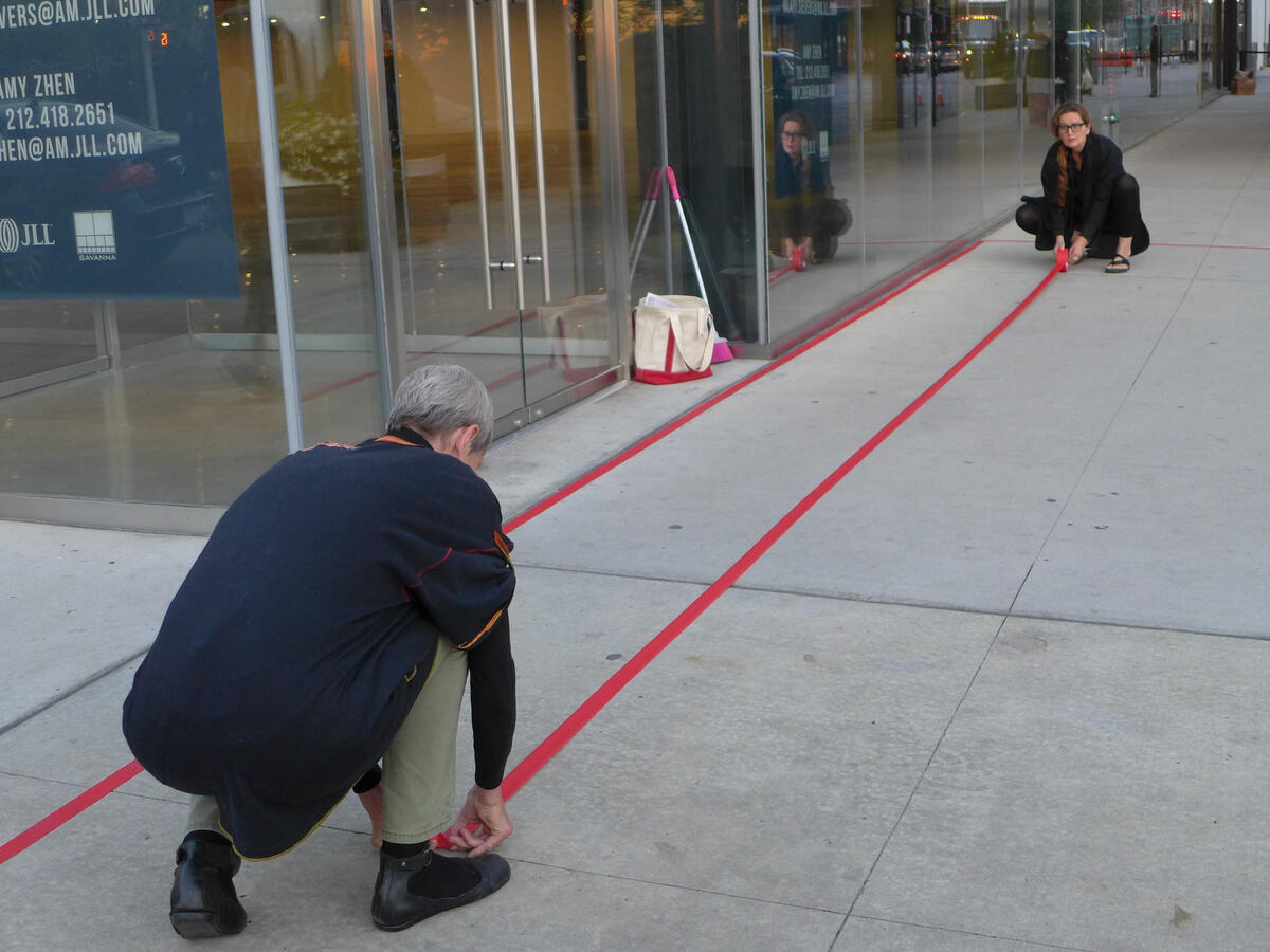 Labyrinth on 14th Street install